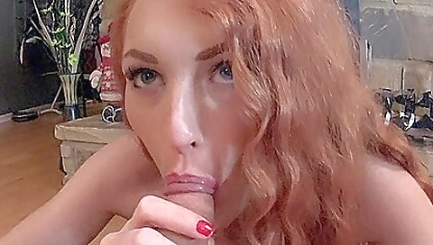 Redheaded babe with a big pussy enjoys the pov fuck