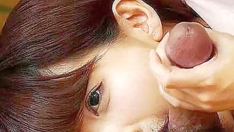 Asian girl with a sexy body and long hair enjoys a ride