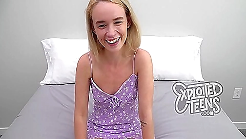 This Blonde Amateur With A Trimmed Pussy Gets A Hot Shower Of Semen