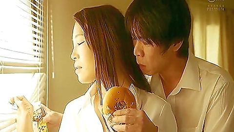 Hot Asian teen 18+ with big tits is making out on a camera