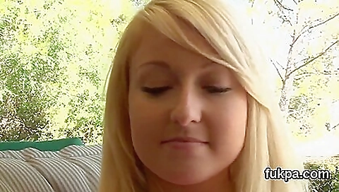 Blonde with huge tits fucks a big cock in the interracial scene