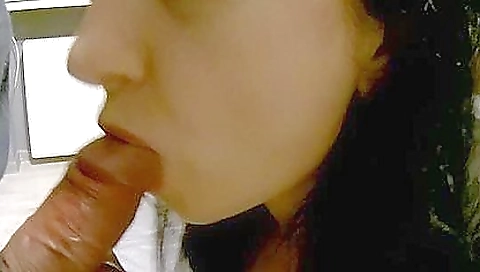 A sexy babe is making her boyfriend cum after he is fucked hard