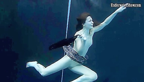 Adriana adriana and kato swim in the pool in the shower