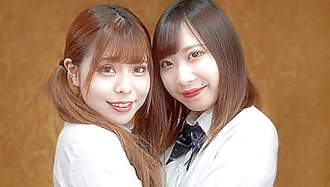 Japanese sluts get fucked in a threeway and creampie