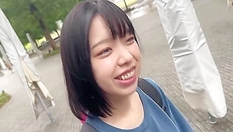 Japanese teen with big tits gets creampied in casting