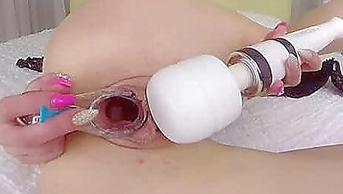 Busty brunette gapping pussy and giving me a dildo ride