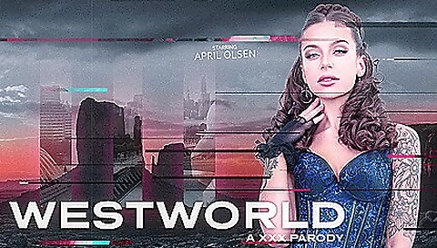 Sexy babe in a white tank top and stockings is horny