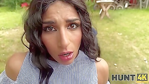 Slutty brunette with big tits riding her boyfriend