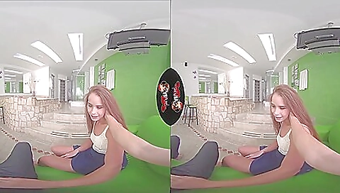 Latina porn star is fucking her pussy in the vr porn show