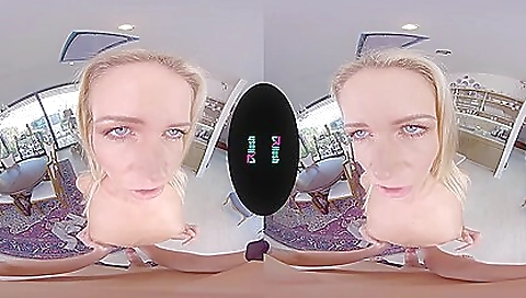 Girl in the vr video is getting fucked in the first person