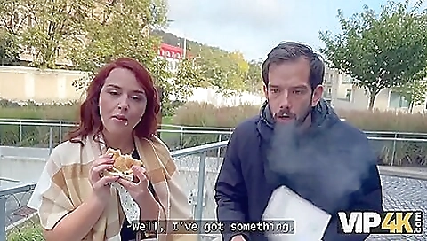 Redhead cheating slut in a POV video with a black dick