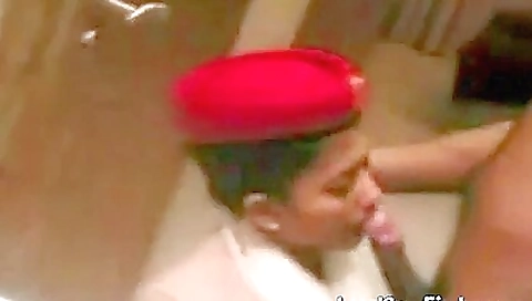 Hot arabs 18+ brunette in a tight outfit fucks for a face