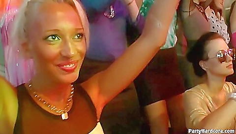 Busty blonde gets fucked hard in a hot group sex party